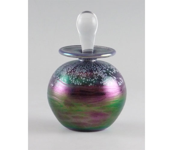 Purple Luster Glass Perfume Bottle by Tom Stoenner